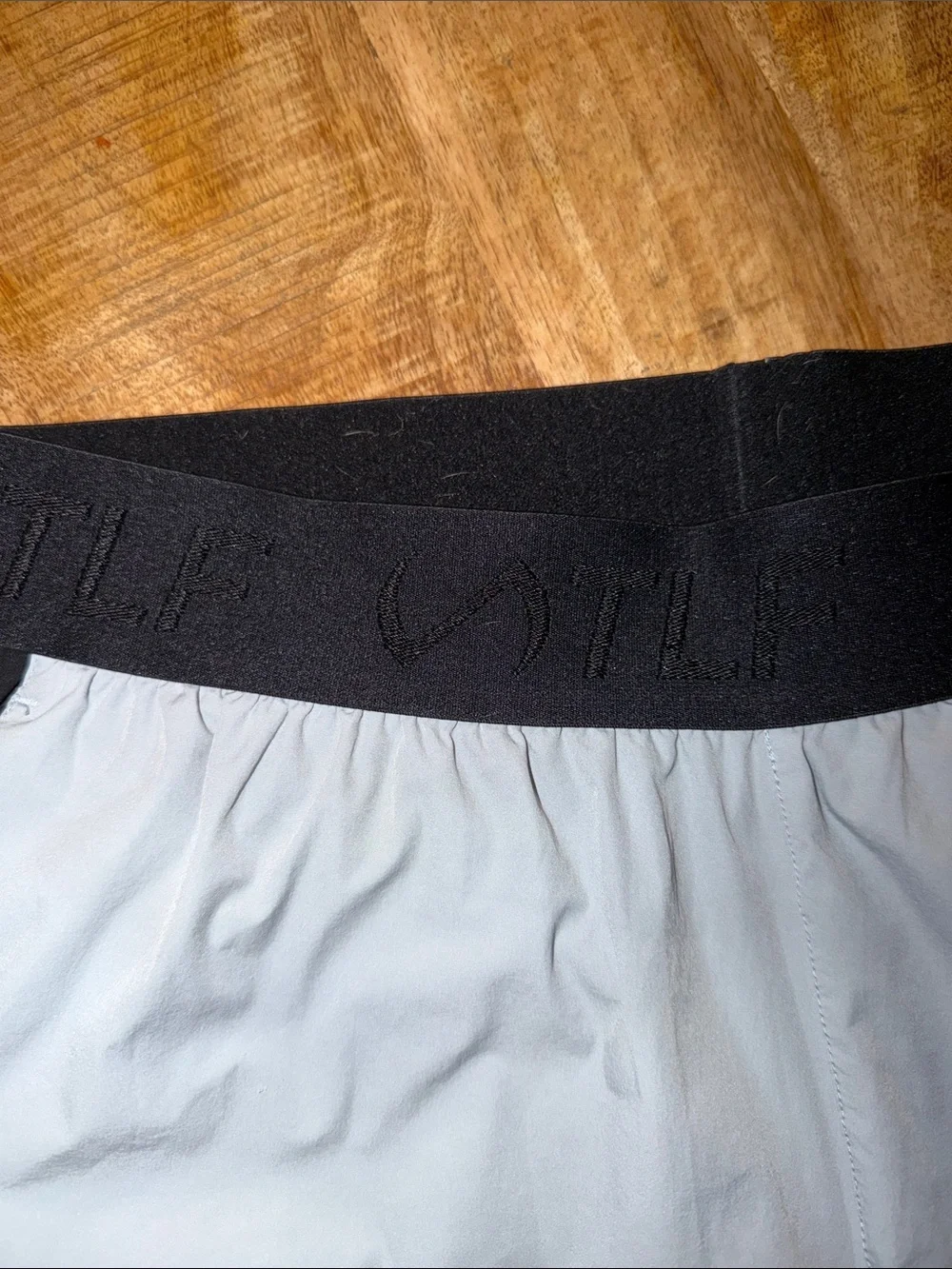 Men's Two-Tone Athletic Running Shorts in Black & White - Picture 4 of 7